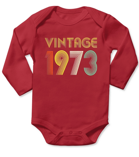 Vintage 1973 47th Birthday Long Sleeve Baby One-Piece