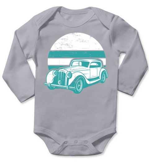 Vintage Car Oldtimer Retro Oldschool Long Sleeve Baby One-Piece