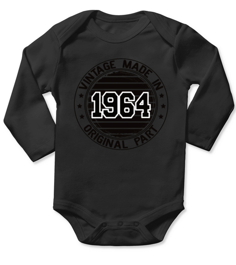 Vintage Made In 1964 Original Part Birthday 1964 Long Sleeve Baby One-Piece