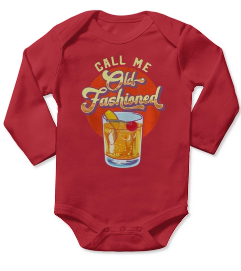 Vintage Whiskey Cocktail Call Me Old Fashioned shirt Long Sleeve Baby One-Piece