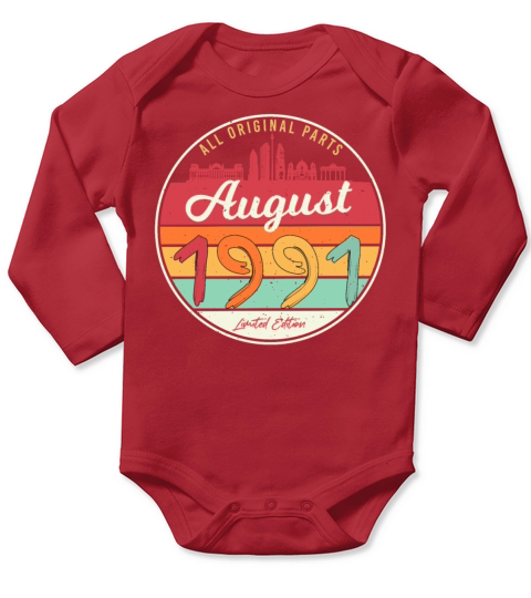 Year Of Construction In August 1991 Long Sleeve Baby One-Piece