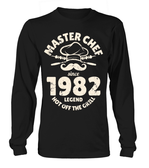Born In 1982 BBQ Funny Grilling 40th Birthday Long sleeved Unisex