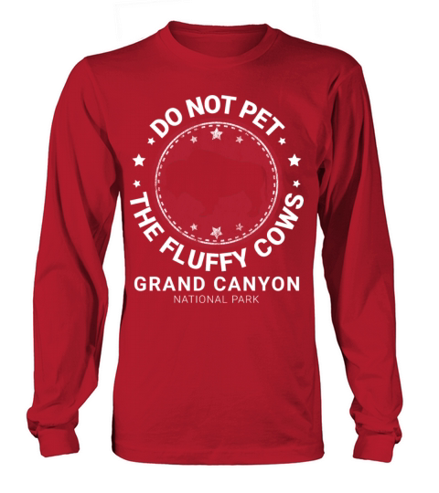Do Not Pet The Fluffy Cows Funny Bison Retro Long sleeved Unisex