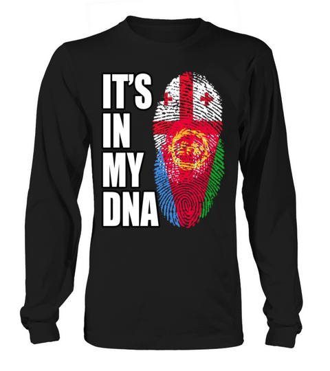Georgian And Eritrean Mix Heritage DNA Flag Long sleeved Unisex