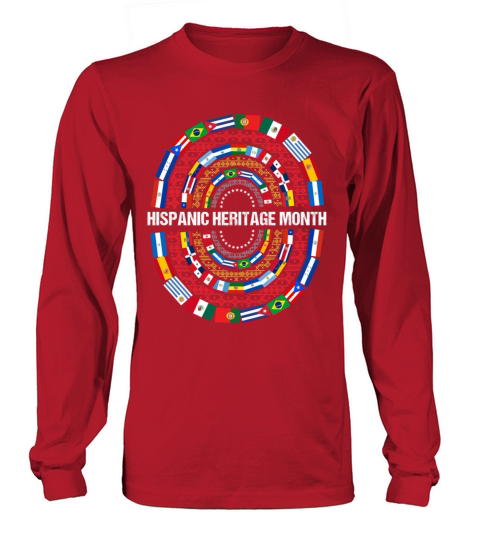 Hispanic Heritage Month Spanish Countries Flags Long sleeved Unisex