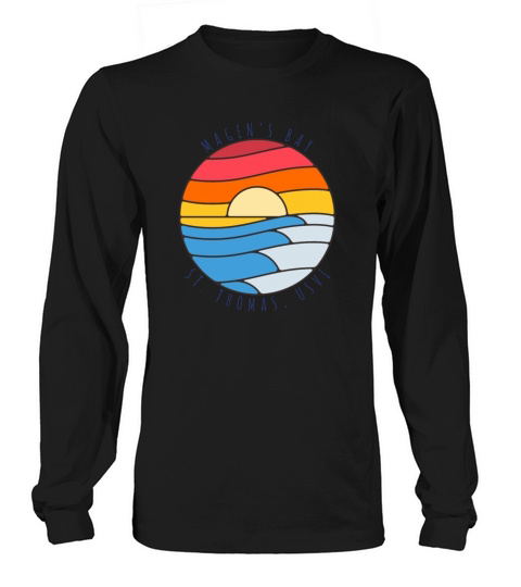 Magens Bay St Thomas Usvi Vintage Beach Sunset Long sleeved Unisex