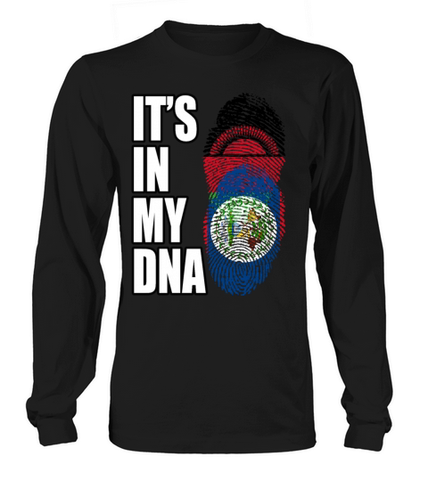 Malawian And Belizean Mix Heritage DNA Flag Long sleeved Unisex