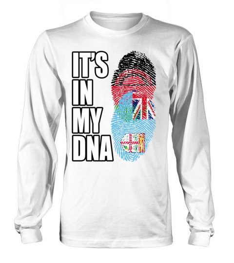 Malawian And Fijian Mix Heritage DNA Flag Long sleeved Unisex