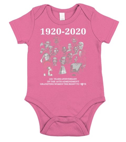 1920 2020 100 year anniversary of the 19th amendment shirt Short Sleeve Baby One-Piece