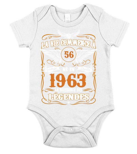 1963 la naissance des legendes Short Sleeve Baby One-Piece