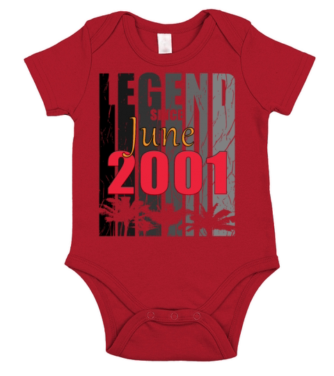2001 vintage born in June gift Short Sleeve Baby One-Piece