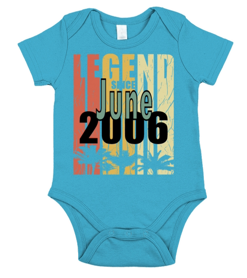 2006 vintage born in June gift Short Sleeve Baby One-Piece