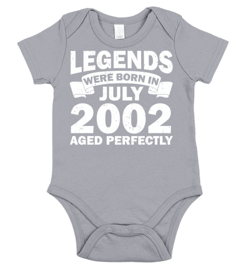 20th birthday July vintage 2002 gift idea Short Sleeve Baby One-Piece