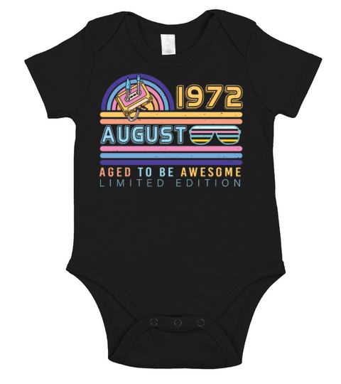 50th Anniversary Of August 1972 Short Sleeve Baby One-Piece