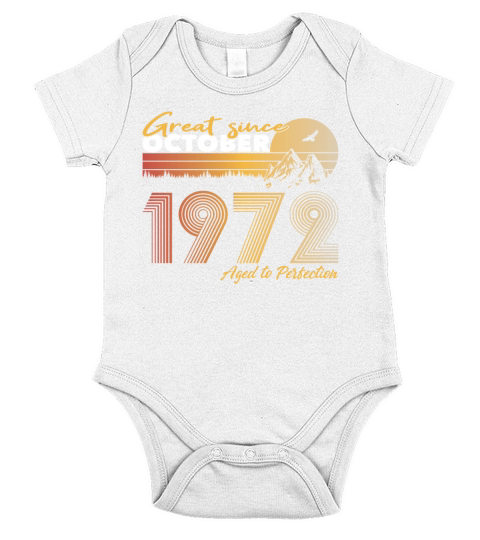 50th birthday vintage 1972 great since 1972 Short Sleeve Baby One-Piece