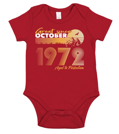 50th birthday vintage 1972 great since 1972 Short Sleeve Baby One-Piece
