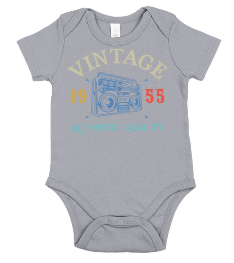 65 Years Old 1955 Vintage 65Th Birthday Anniversar Short Sleeve Baby One-Piece