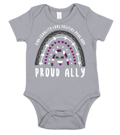 Asexual Quote Proud Ally Ace Rainbow Short Sleeve Baby One-Piece