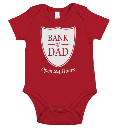Bank of dad open 24h Tshirt Short Sleeve Baby One-Piece