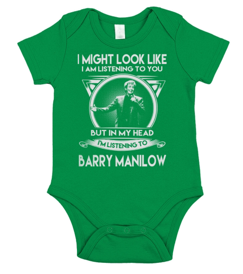 Barry Manilow might listening Short Sleeve Baby One-Piece