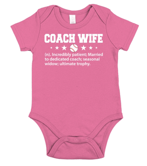 Baseball Coach Wife Incredibly Patient Funny Short Sleeve Baby One-Piece