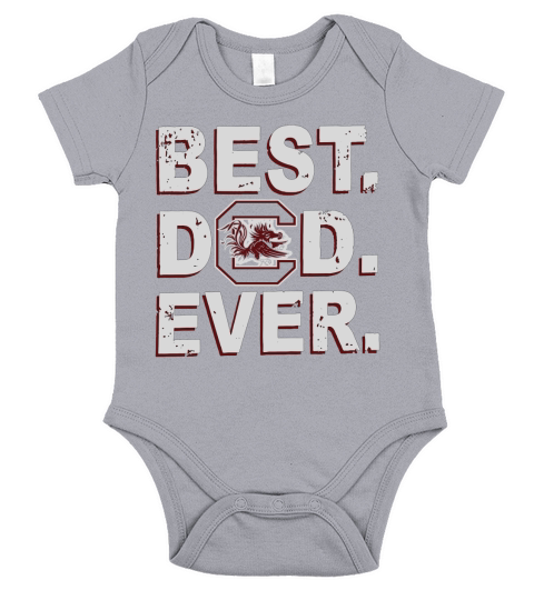Best Dad Ever South Carolina Gamecocks Father’s Day Short Sleeve Baby One-Piece