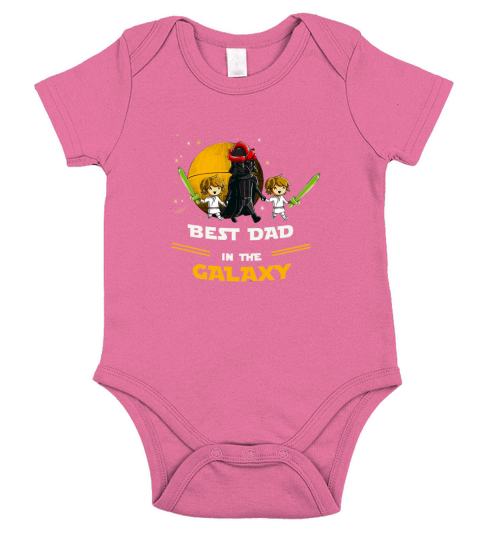 Best Dad in the galaxy. Father and 2 sons Short Sleeve Baby One-Piece