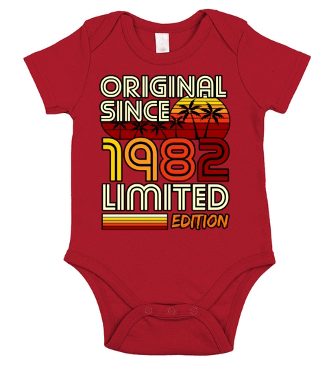 Birthday Original Since 1982 Limited Edition Gift Short Sleeve Baby One-Piece