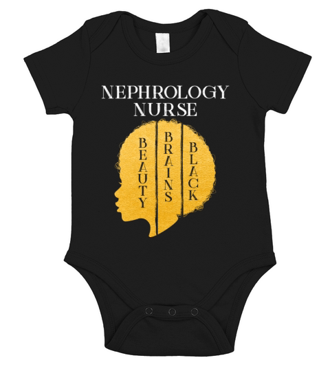 Black History Month Nephrology Nurse African Short Sleeve Baby One-Piece