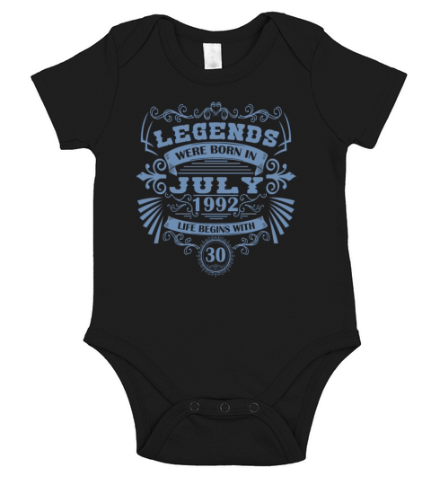 Born in 1992 July 1992 sayings vintage Short Sleeve Baby One-Piece