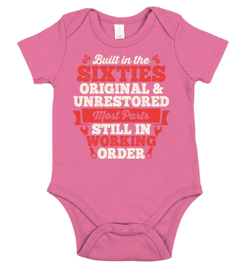 Built in The 60s Birthday Men Women Built in The Short Sleeve Baby One-Piece