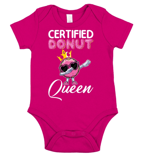 Certified Donut Queen - Funny Dab Dance Style Short Sleeve Baby One-Piece