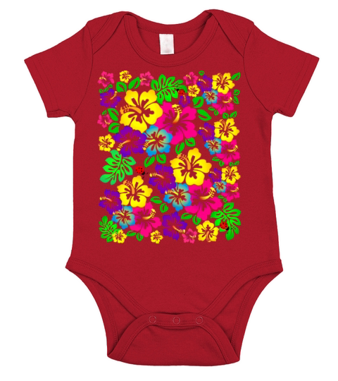 colorful luminous flowers Short Sleeve Baby One-Piece