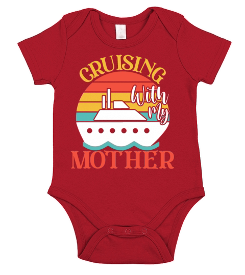 Cute Cruising with My Mother Cruising Cruise Lover Short Sleeve Baby One-Piece