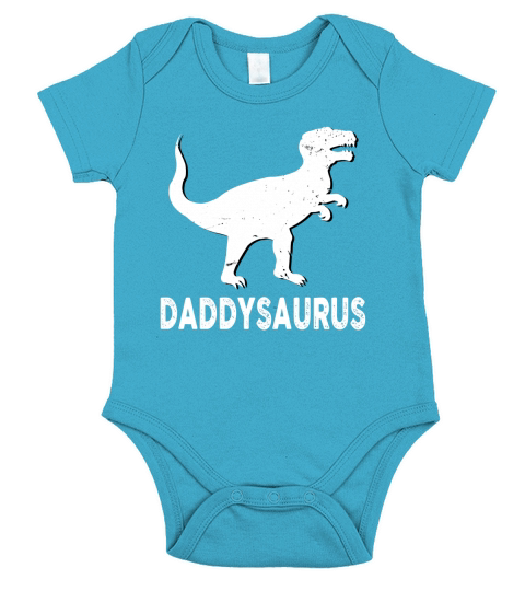 Daddysaurus Shirt Daddy Dinosaur Fathers Day Gifts Men Dad Short Sleeve Baby One-Piece