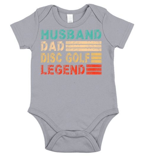 Disc Golf Dad Husband Myth Legend Vintage Gift Short Sleeve Baby One-Piece