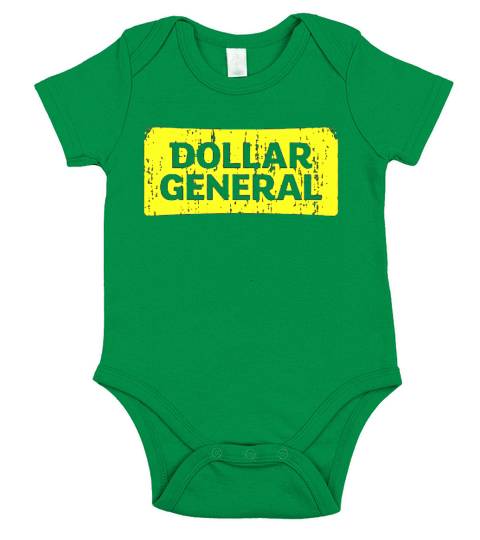 Dollar General Cool Grocery Store Pop Worn Look Short Sleeve Baby One-Piece
