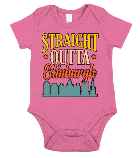 Edinburgh Skyline Gift Short Sleeve Baby One-Piece