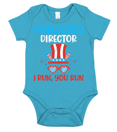 Fireworks Director I Run You Run Short Sleeve Baby One-Piece
