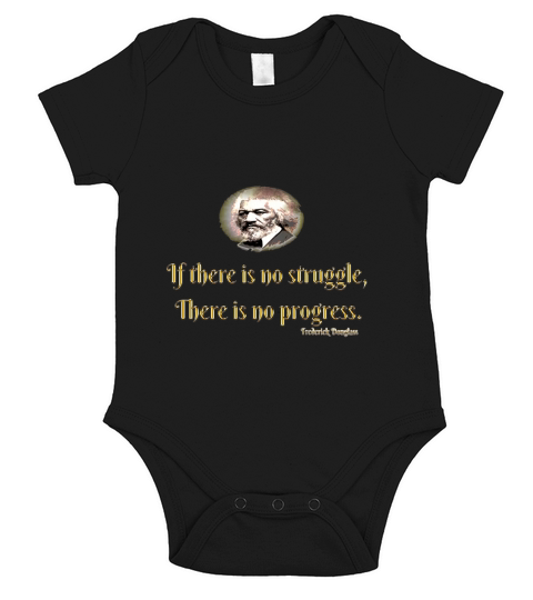 Frederick Douglass Quote Struggle Progress Black History Short Sleeve Baby One-Piece