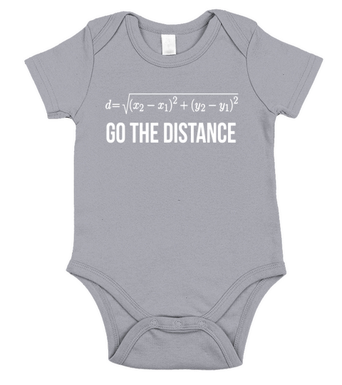 Funny Distance Forumla Math Nerd Science Sayings Short Sleeve Baby One-Piece