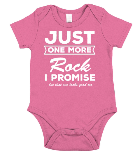 Funny Quote Just one more rock funny rockhounding Short Sleeve Baby One-Piece