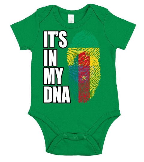Gambian And Cameroonian Mix Heritage DNA Flag Short Sleeve Baby One-Piece