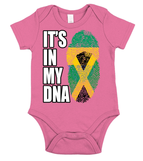 Gambian And Jamaican Mix Heritage DNA Flag Short Sleeve Baby One-Piece