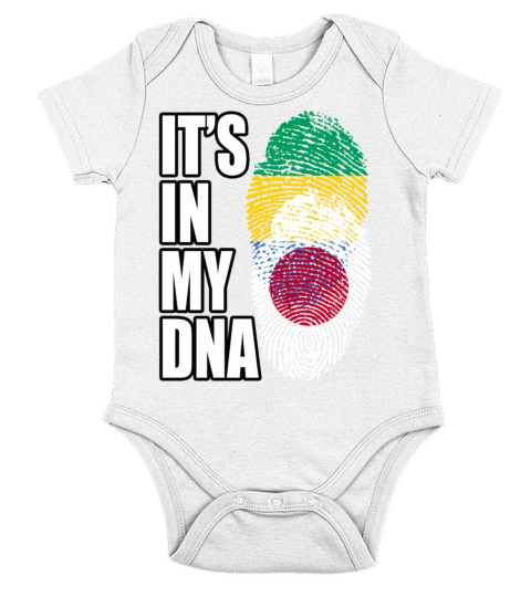 Gambian And Japanese Mix Heritage DNA Flag Short Sleeve Baby One-Piece