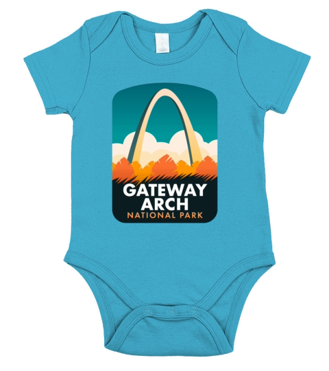 Gateway Arch National Park Short Sleeve Baby One-Piece