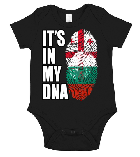Georgian And Bulgarian Mix Heritage DNA Flag Short Sleeve Baby One-Piece
