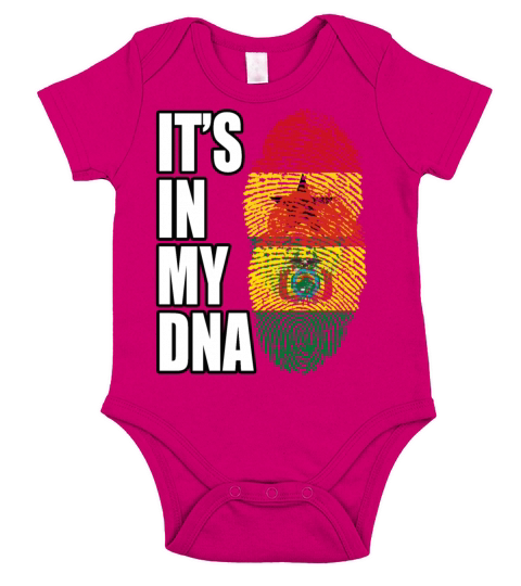 Ghanaian And Bolivian Mix Heritage DNA Flag Short Sleeve Baby One-Piece