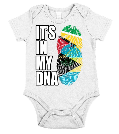 Guyanese And Bahamian Mix Heritage DNA Flag Short Sleeve Baby One-Piece