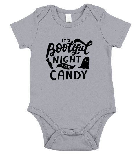 Halloween Quotes Its Bootiful Night For Candy Short Sleeve Baby One-Piece